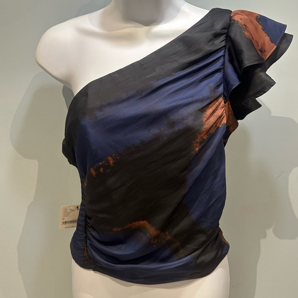 Free People x House of Aama Mielle One Shoulder Cropped Top Medium New with Tags - Picture 4 of 16